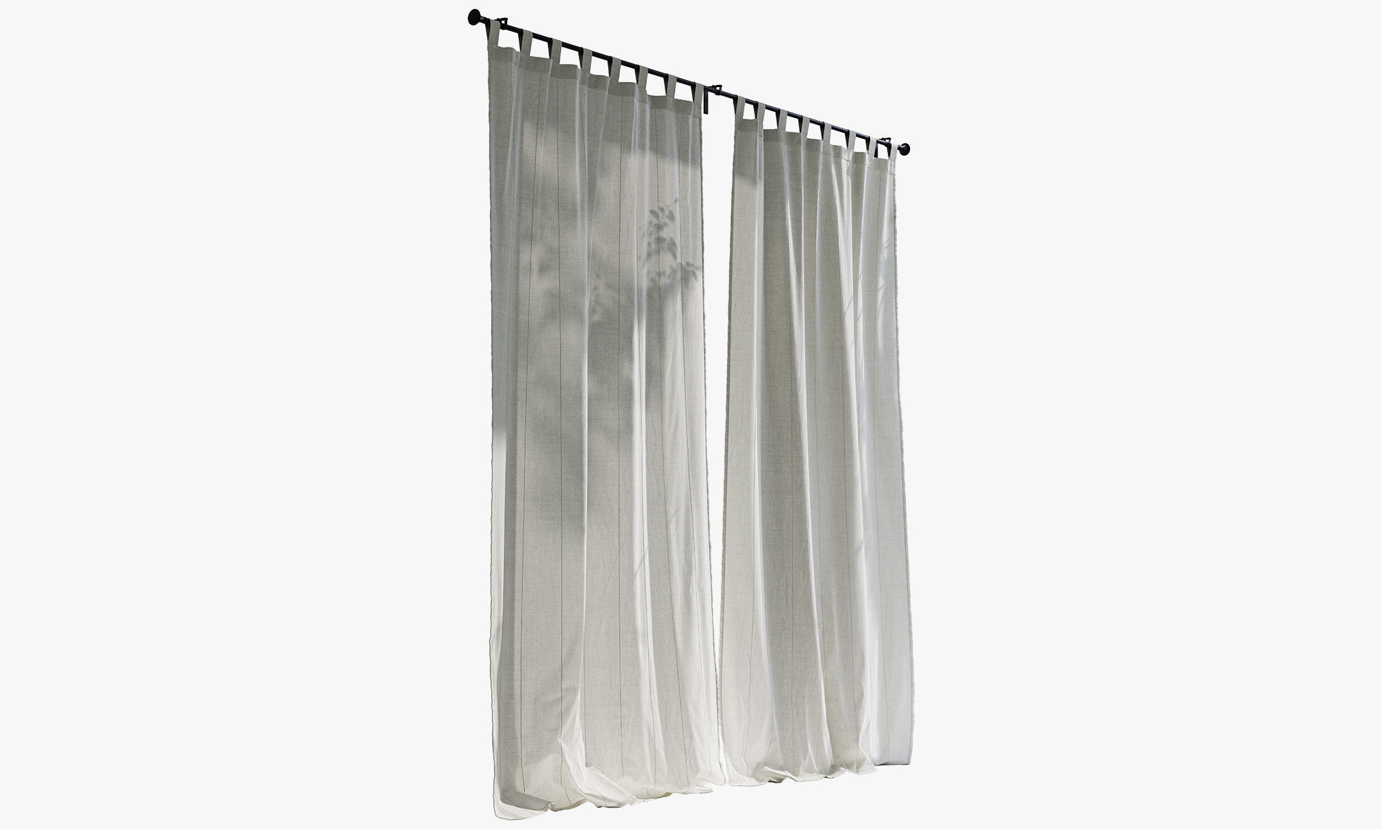 Ikea Lenda Curtains 2 3D model_9