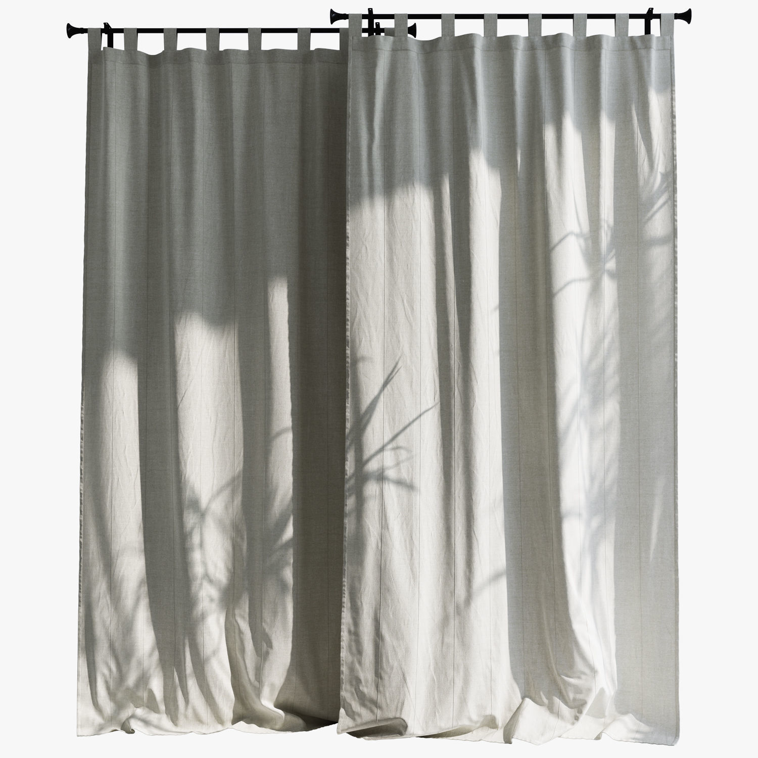 Ikea Lenda Curtains 2 3D model_1