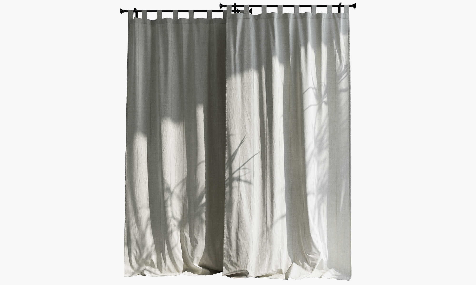 Ikea Lenda Curtains 2 3D model_2