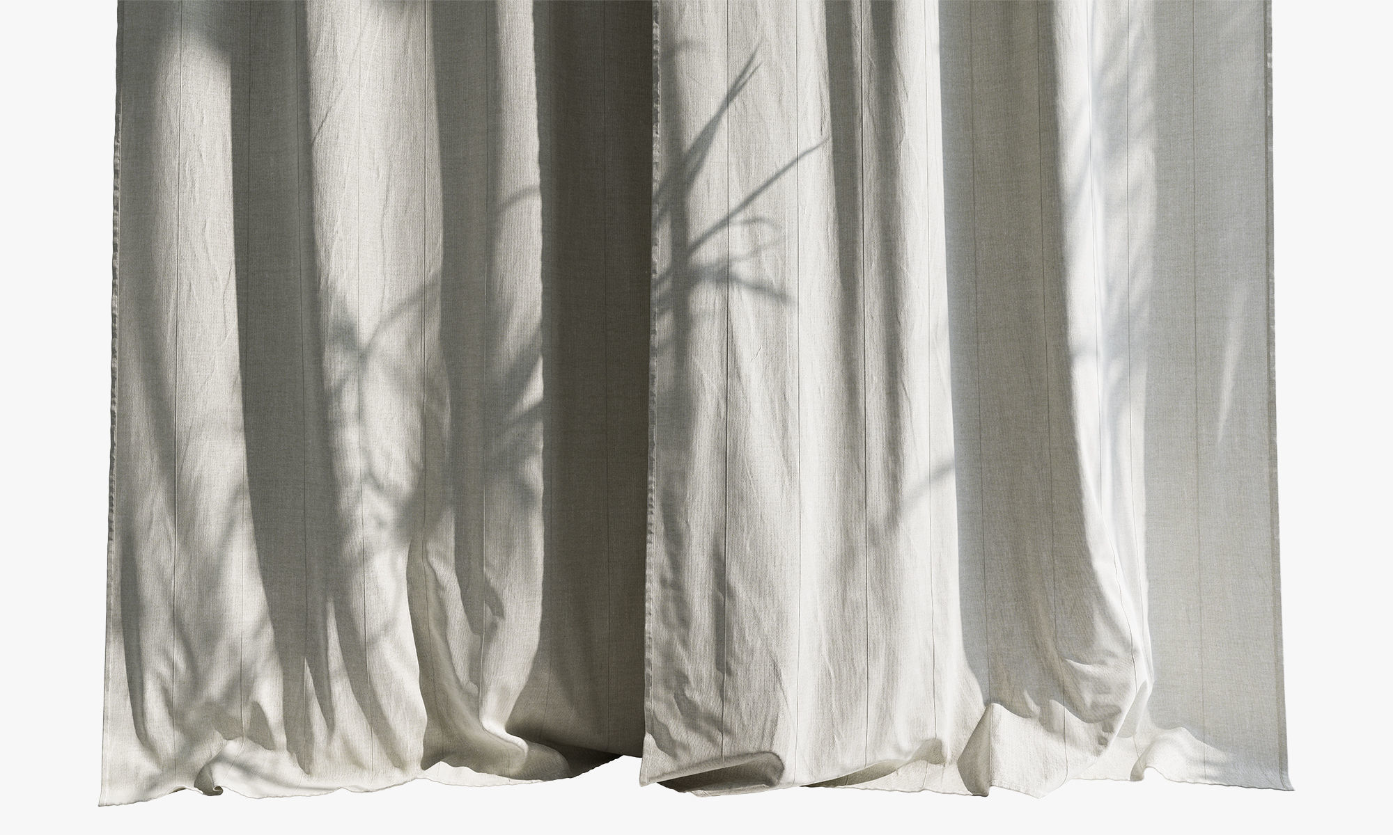 Ikea Lenda Curtains 2 3D model_4