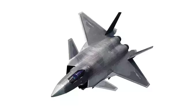J-20 J20 J20B J-20B Chinese stealth fighter Low-poly 3D model
