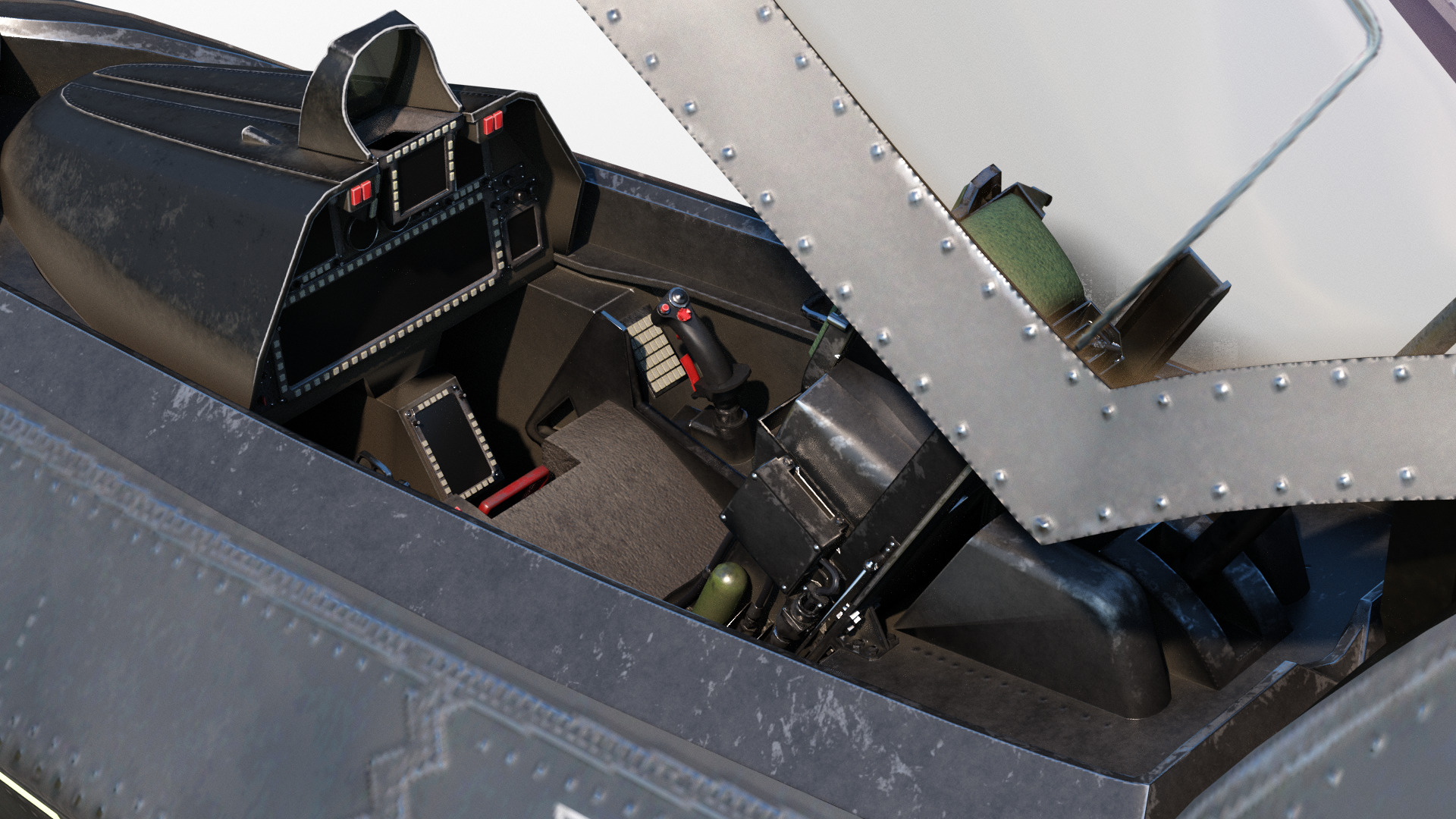 J-20 J20 J20B J-20B Chinese stealth fighter Low-poly 3D model_13