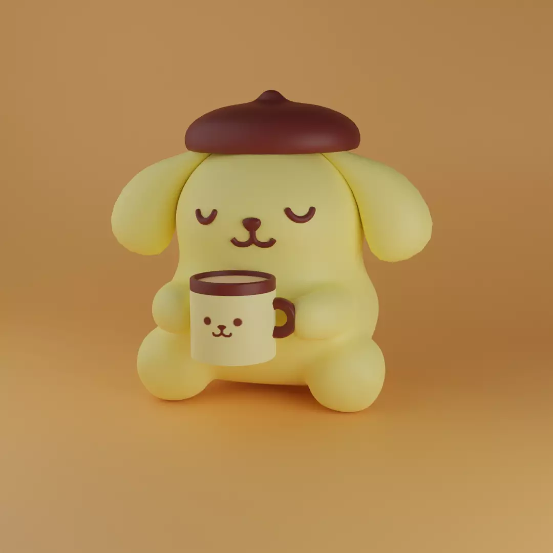 Pompompurin 3D model_0