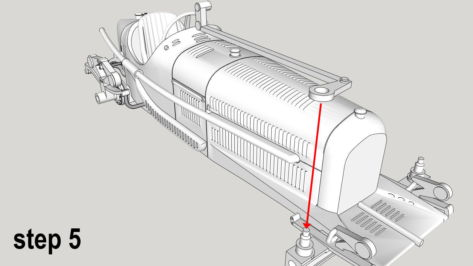 Alfa Romeo P3 printable Scale 1-43 3D print model_7