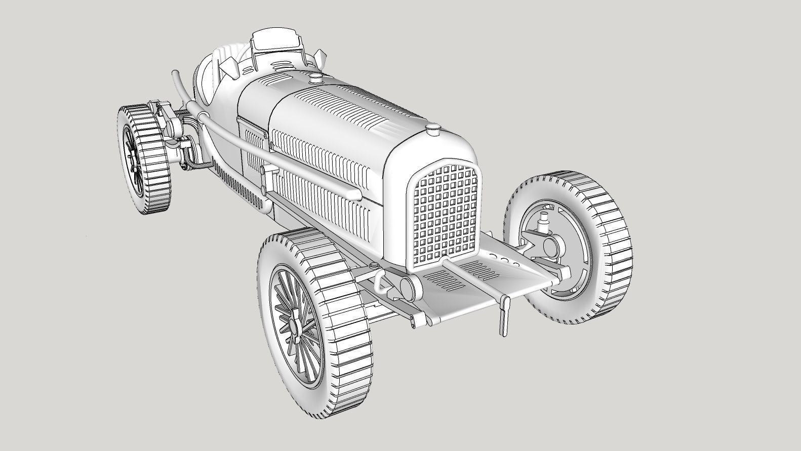 Alfa Romeo P3 printable Scale 1-43 3D print model_12