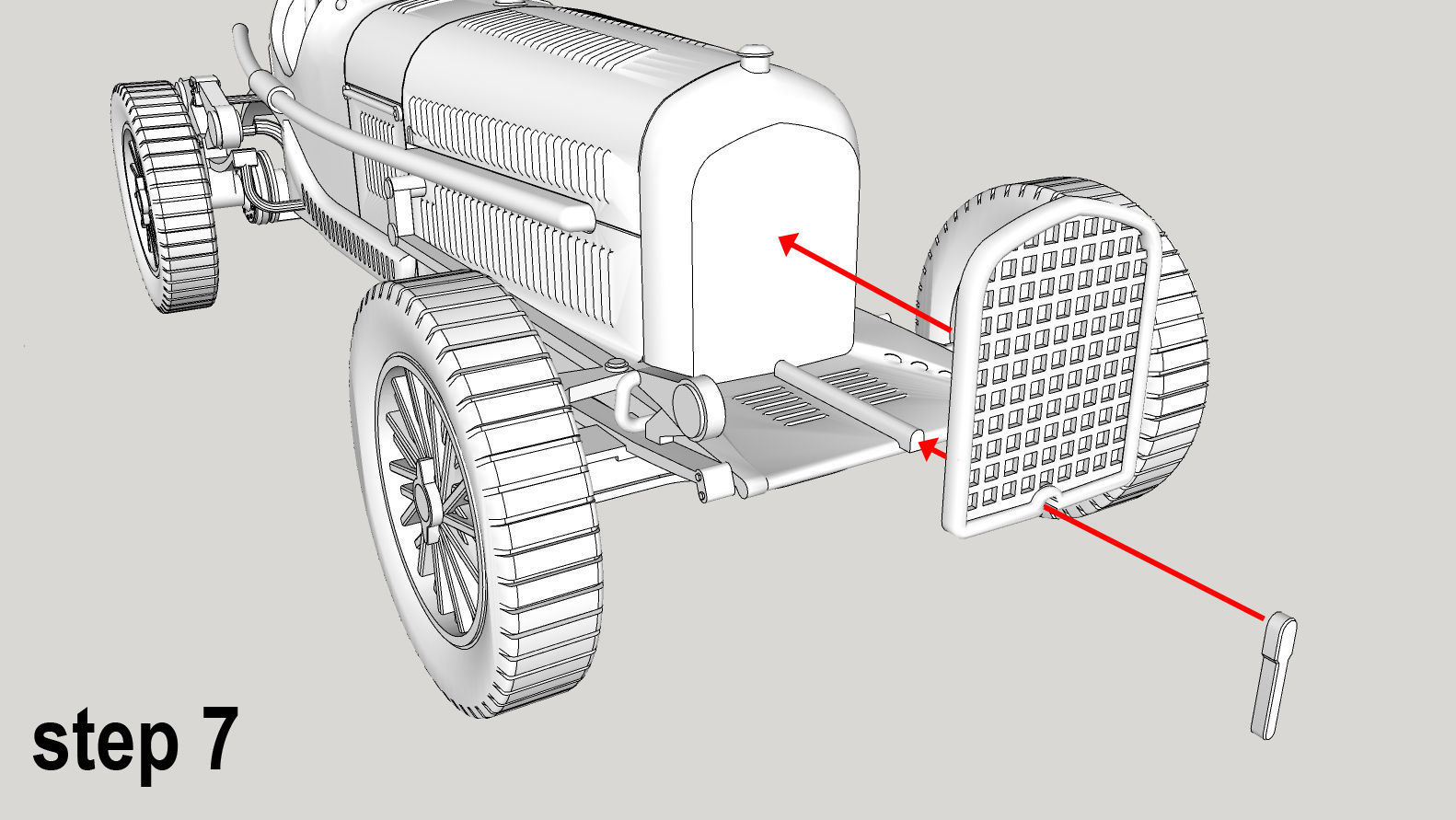 Alfa Romeo P3 printable Scale 1-43 3D print model_9