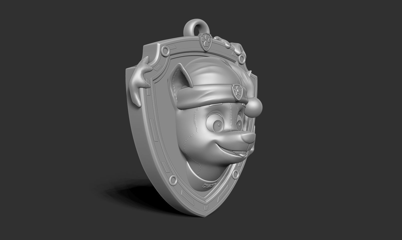 Chase - Christmas Medal 3D print model_16