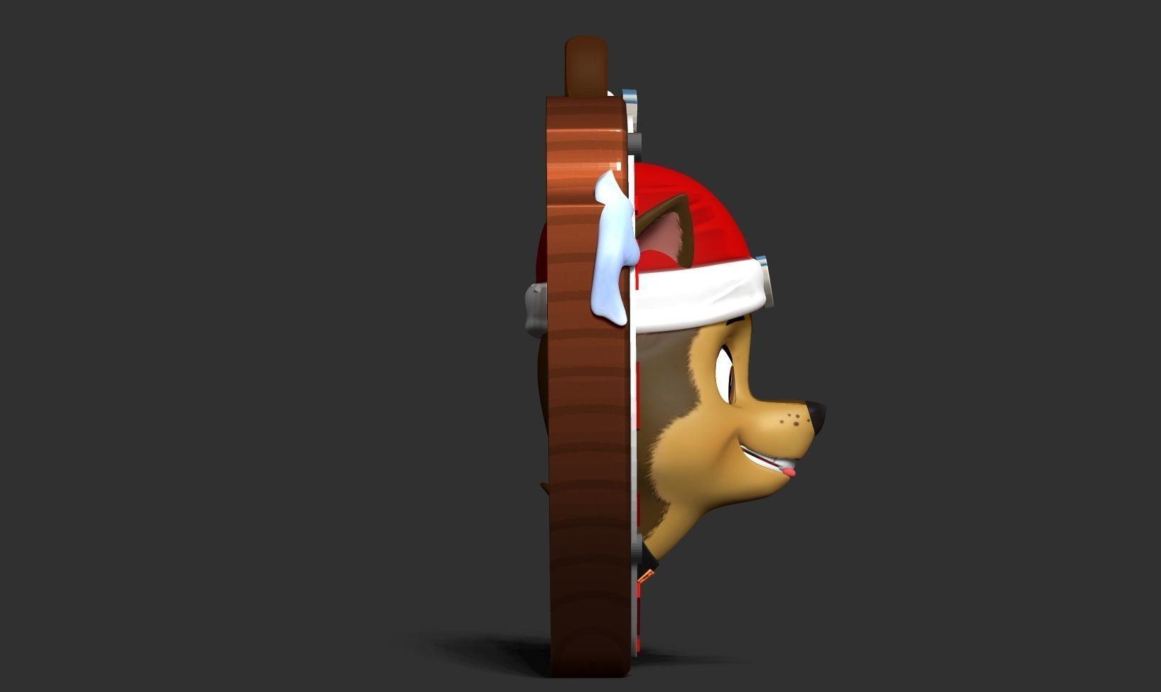 Chase - Christmas Medal 3D print model_7