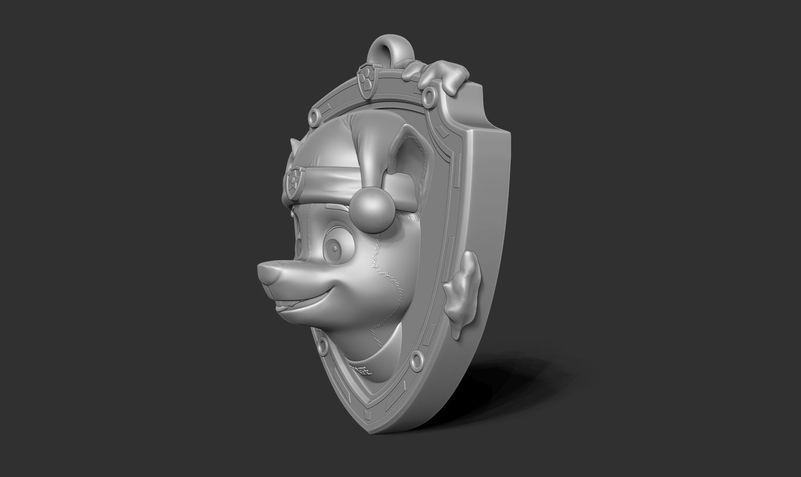 Chase - Christmas Medal 3D print model_12