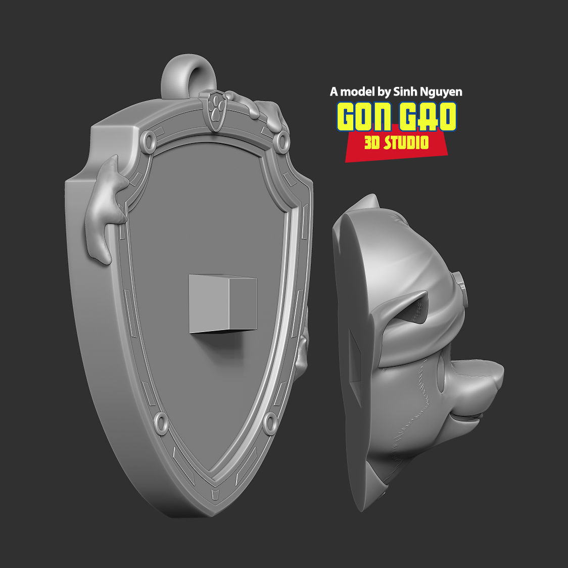 Chase - Christmas Medal 3D print model_2