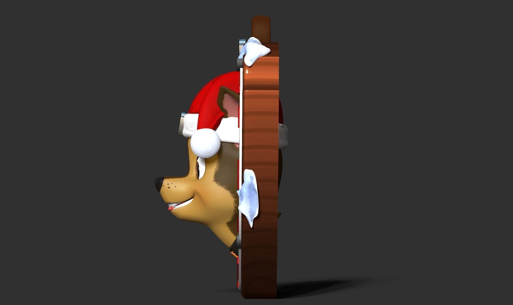 Chase - Christmas Medal 3D print model_10