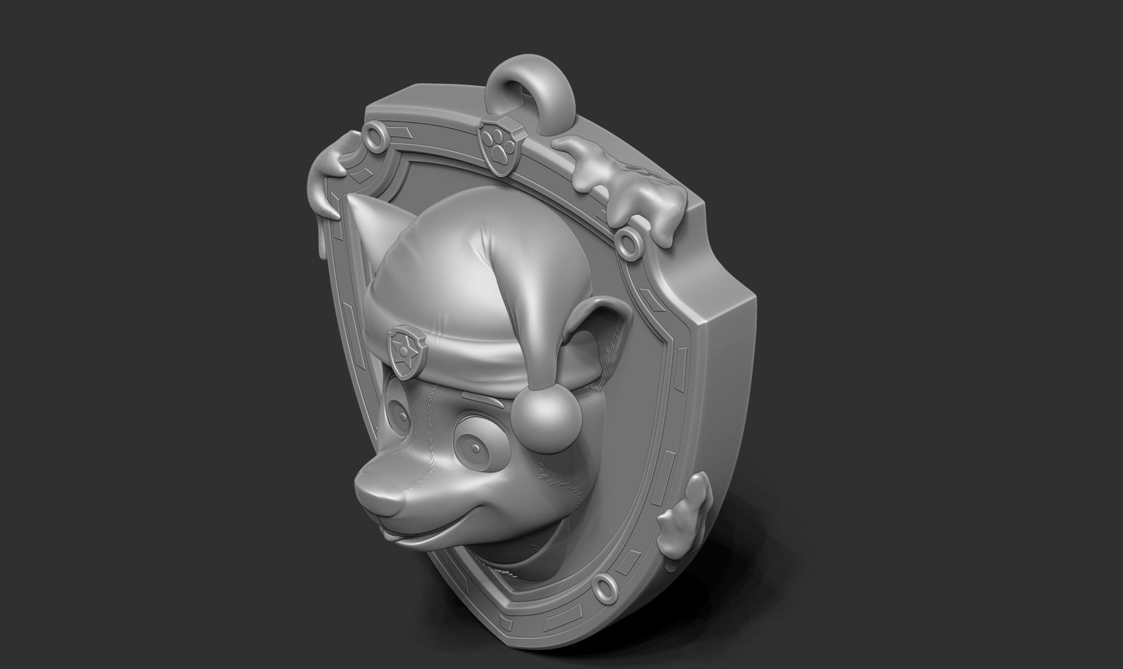 Chase - Christmas Medal 3D print model_20