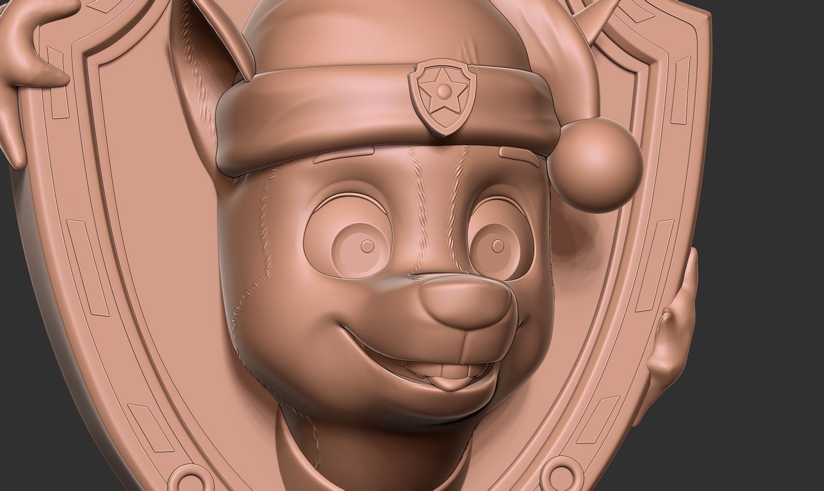 Chase - Christmas Medal 3D print model_6