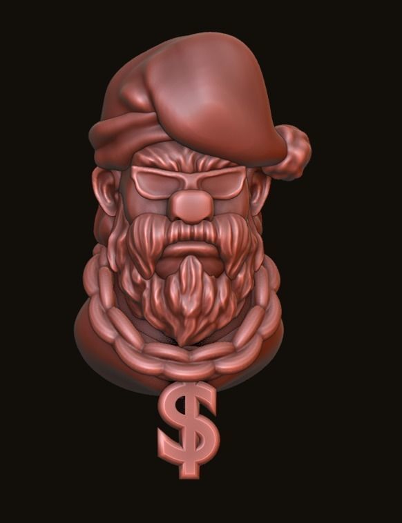 Gangster Santa 3D print model_3