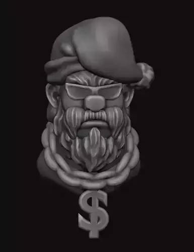 Gangster Santa 3D print model