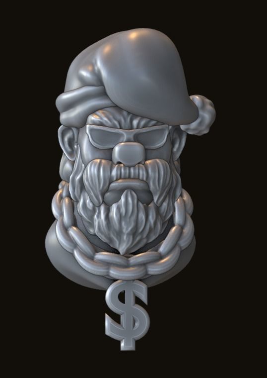 Gangster Santa 3D print model_2