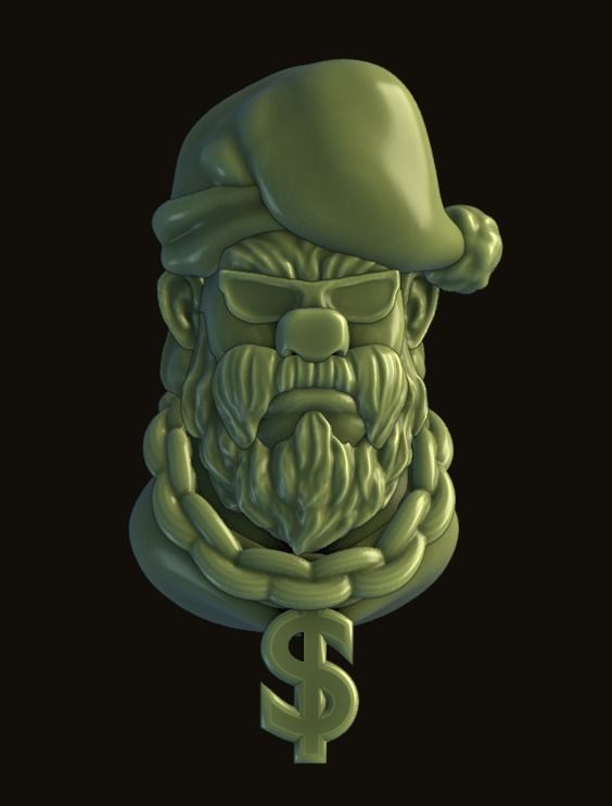 Gangster Santa 3D print model_1
