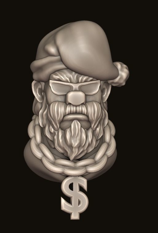 Gangster Santa 3D print model_4