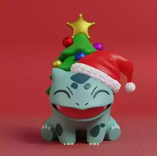 Pokemon - Bulbasaur Christmas 3D print model