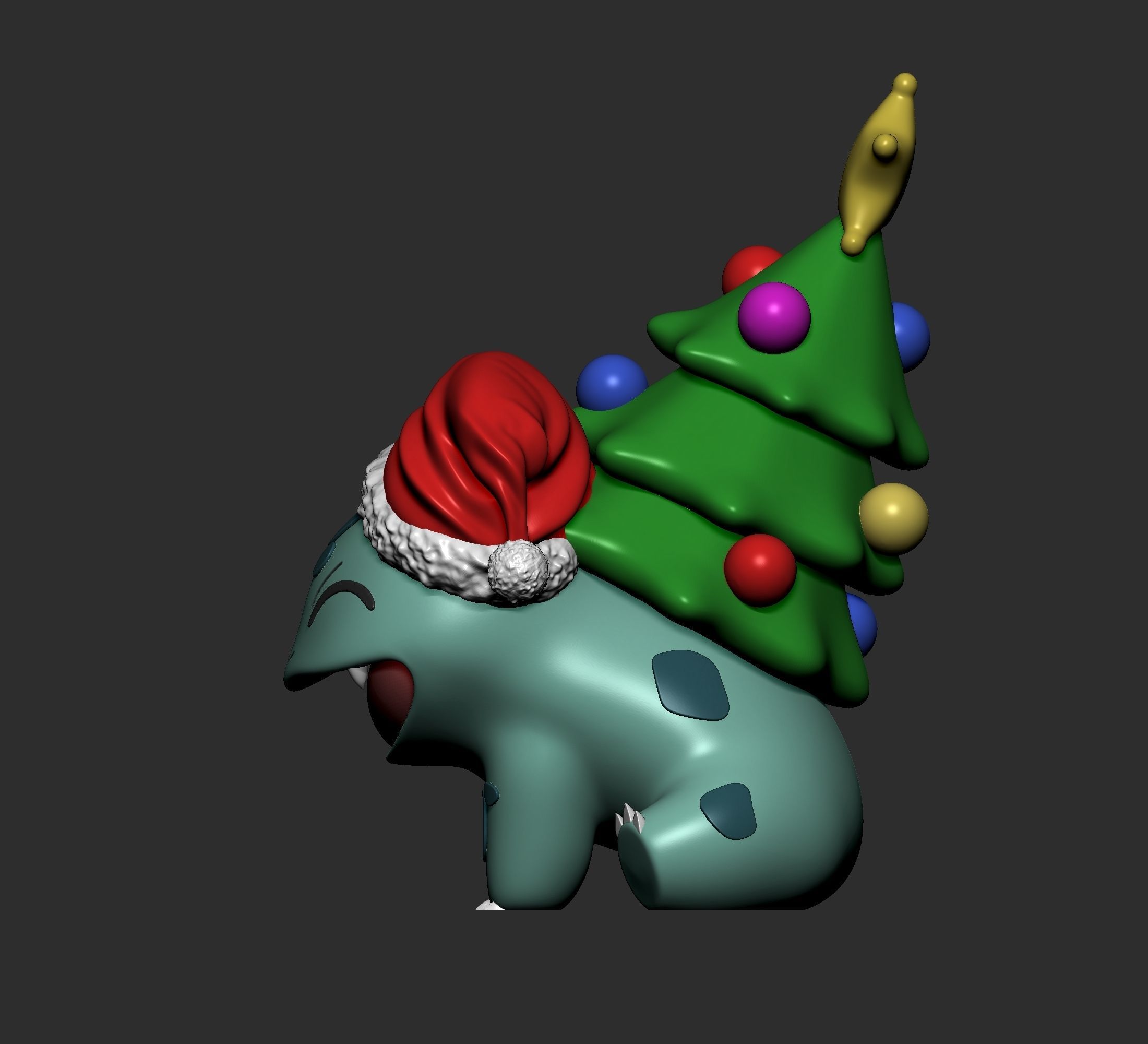 Pokemon - Bulbasaur Christmas 3D print model_4