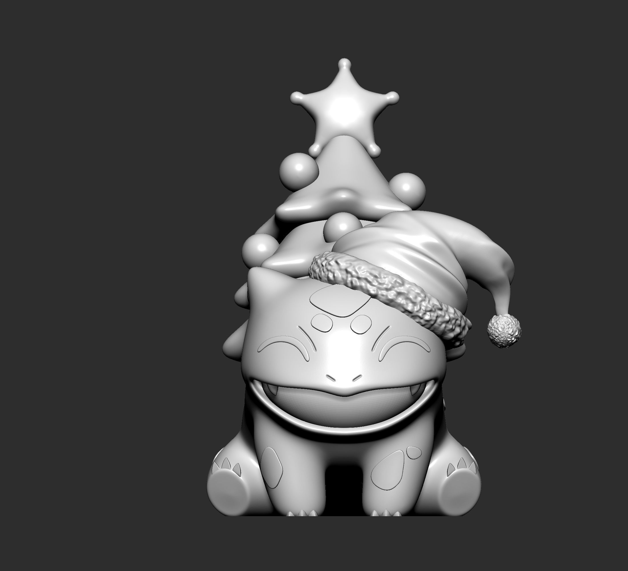Pokemon - Bulbasaur Christmas 3D print model_2