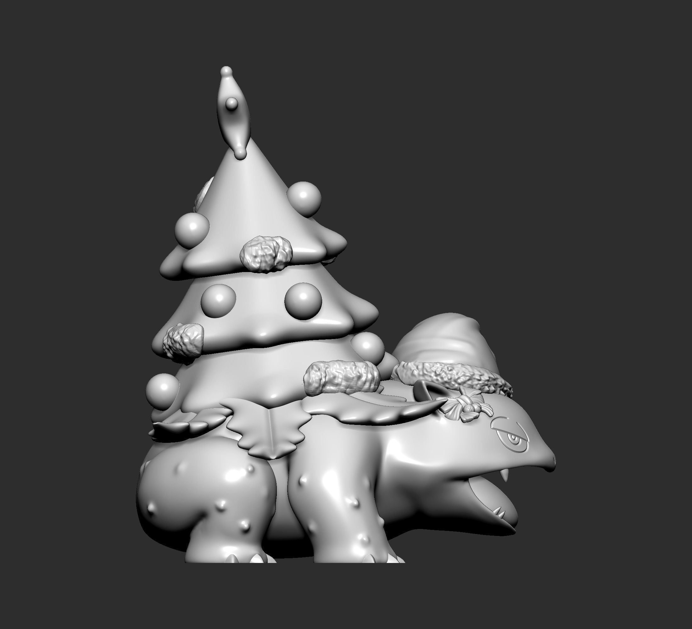 Pokemon - Venusaur Christmas 3D print model_7