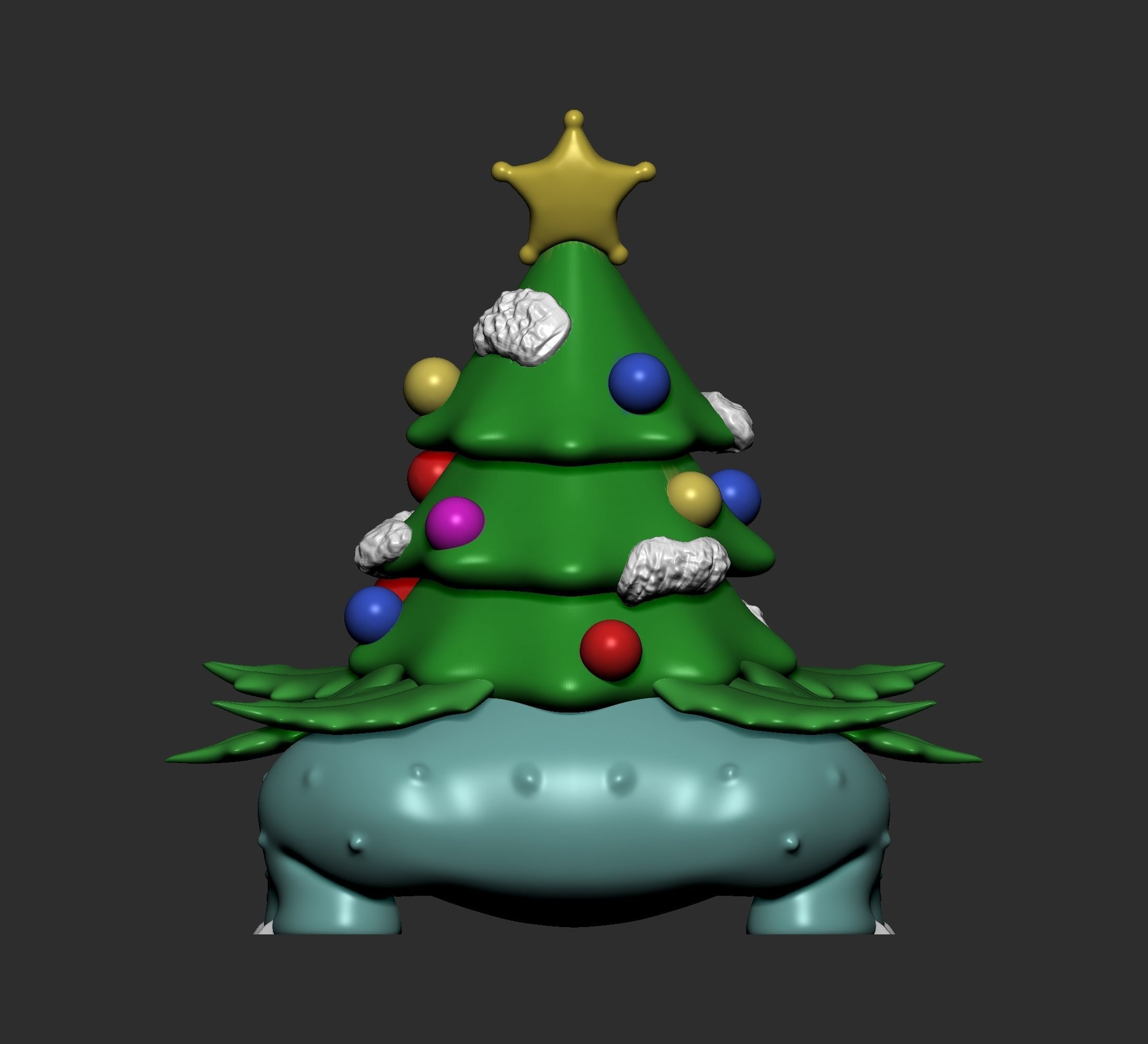 Pokemon - Christmas Bulbasaur Ivysaur and Venusaur  3D print model_14