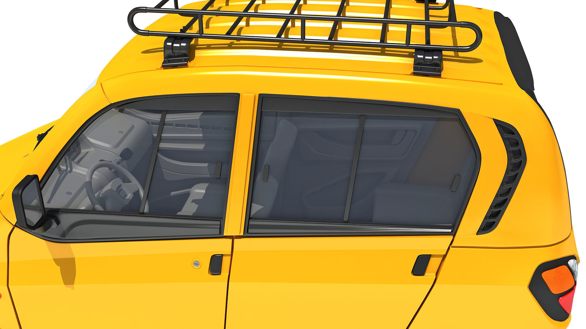Bajaj Qute Auto Taxi 3D model_12