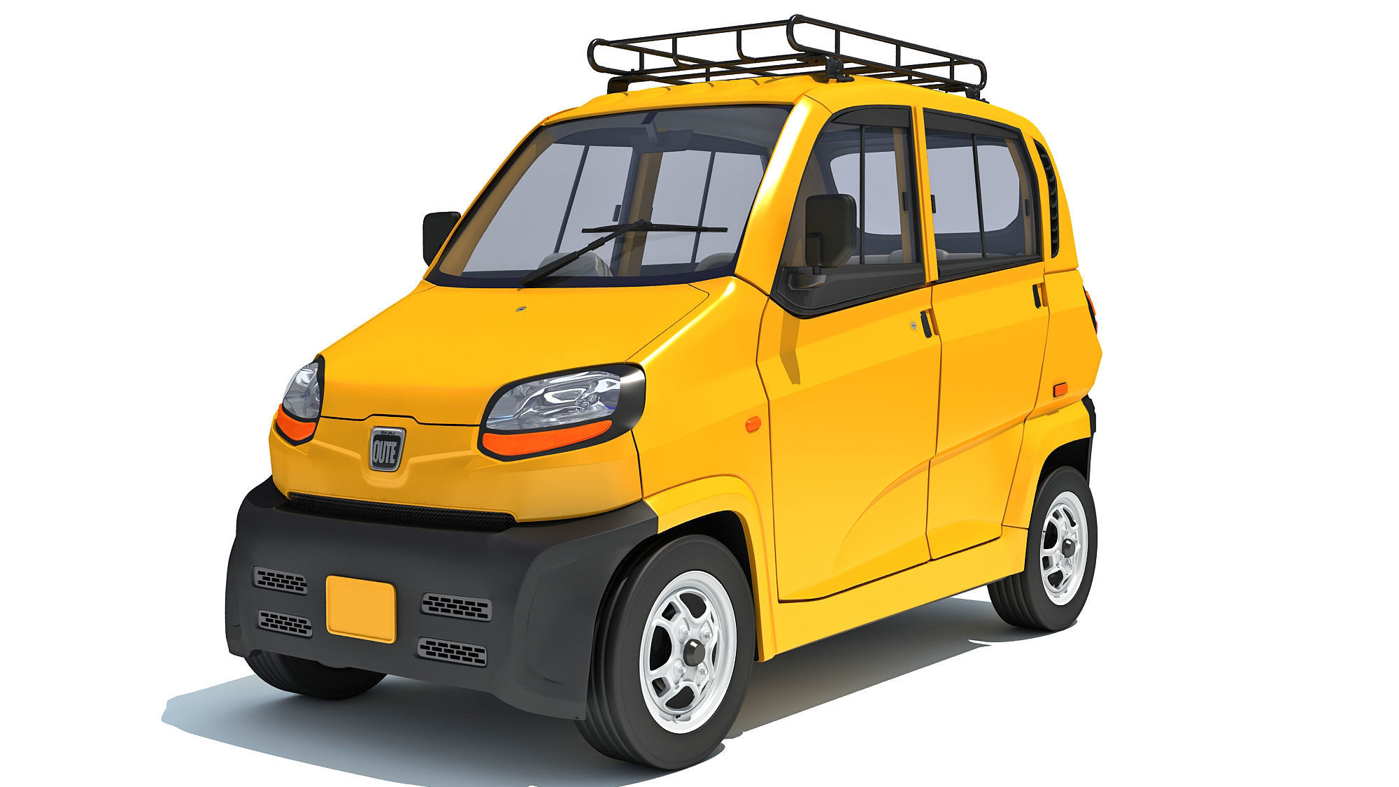 Bajaj Qute Auto Taxi 3D model_8