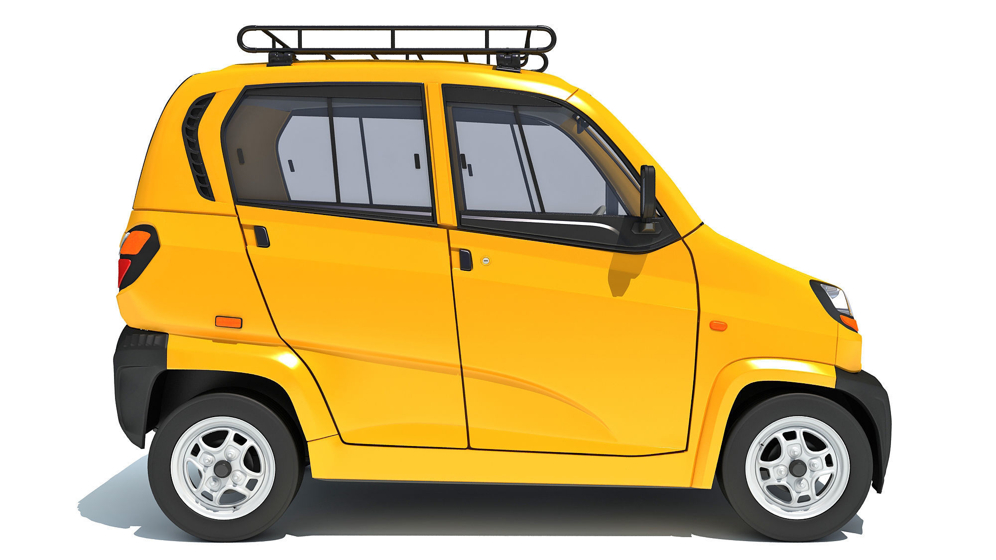 Bajaj Qute Auto Taxi 3D model_6