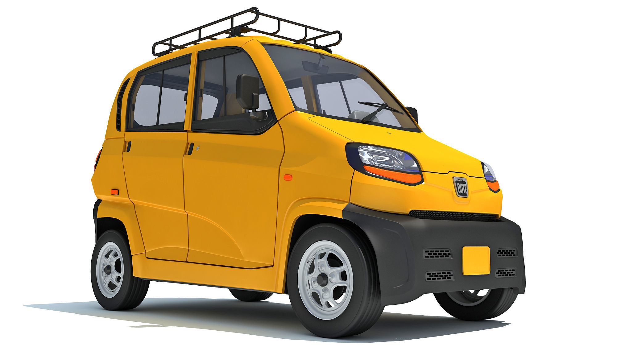 Bajaj Qute Auto Taxi 3D model_7