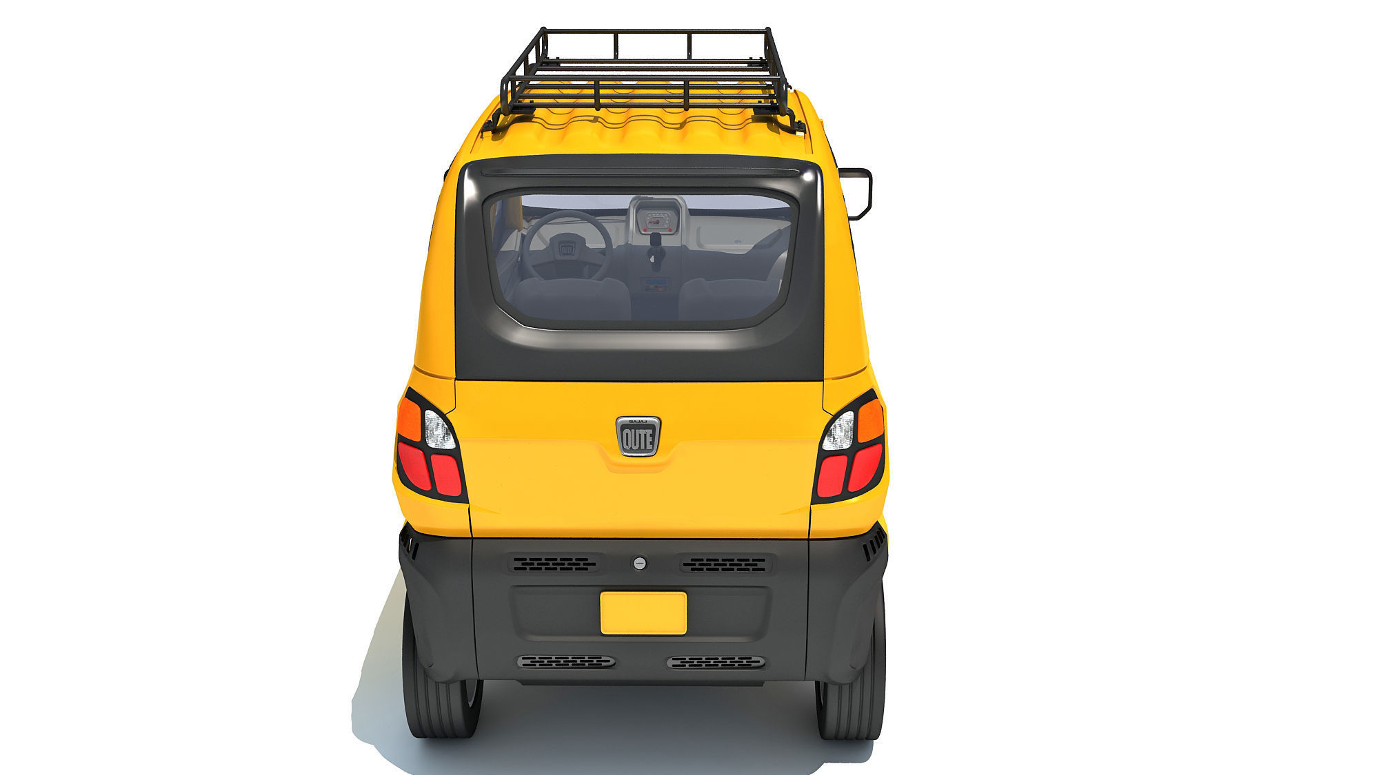 Bajaj Qute Auto Taxi 3D model_5