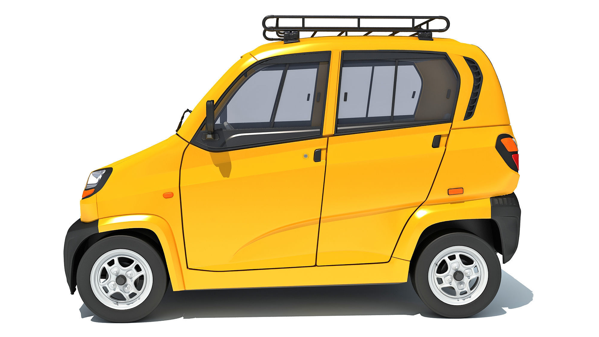 Bajaj Qute Auto Taxi 3D model_1