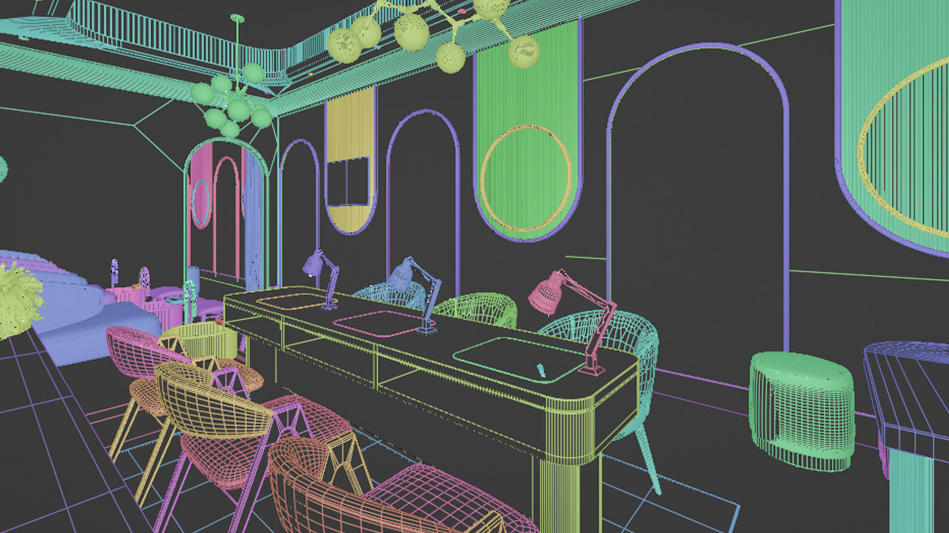 Nail Salon - Maximalist Blend-Fbx-Obj 3D model_7