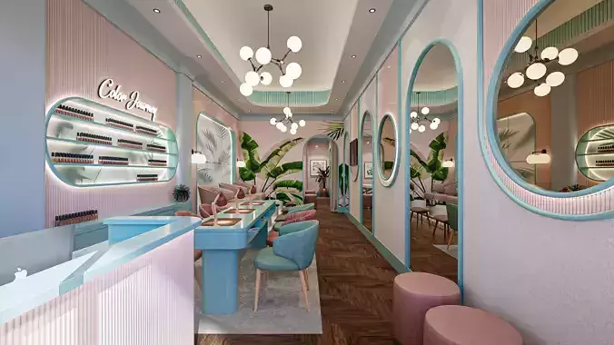 Nail Salon - Maximalist Blend-Fbx-Obj