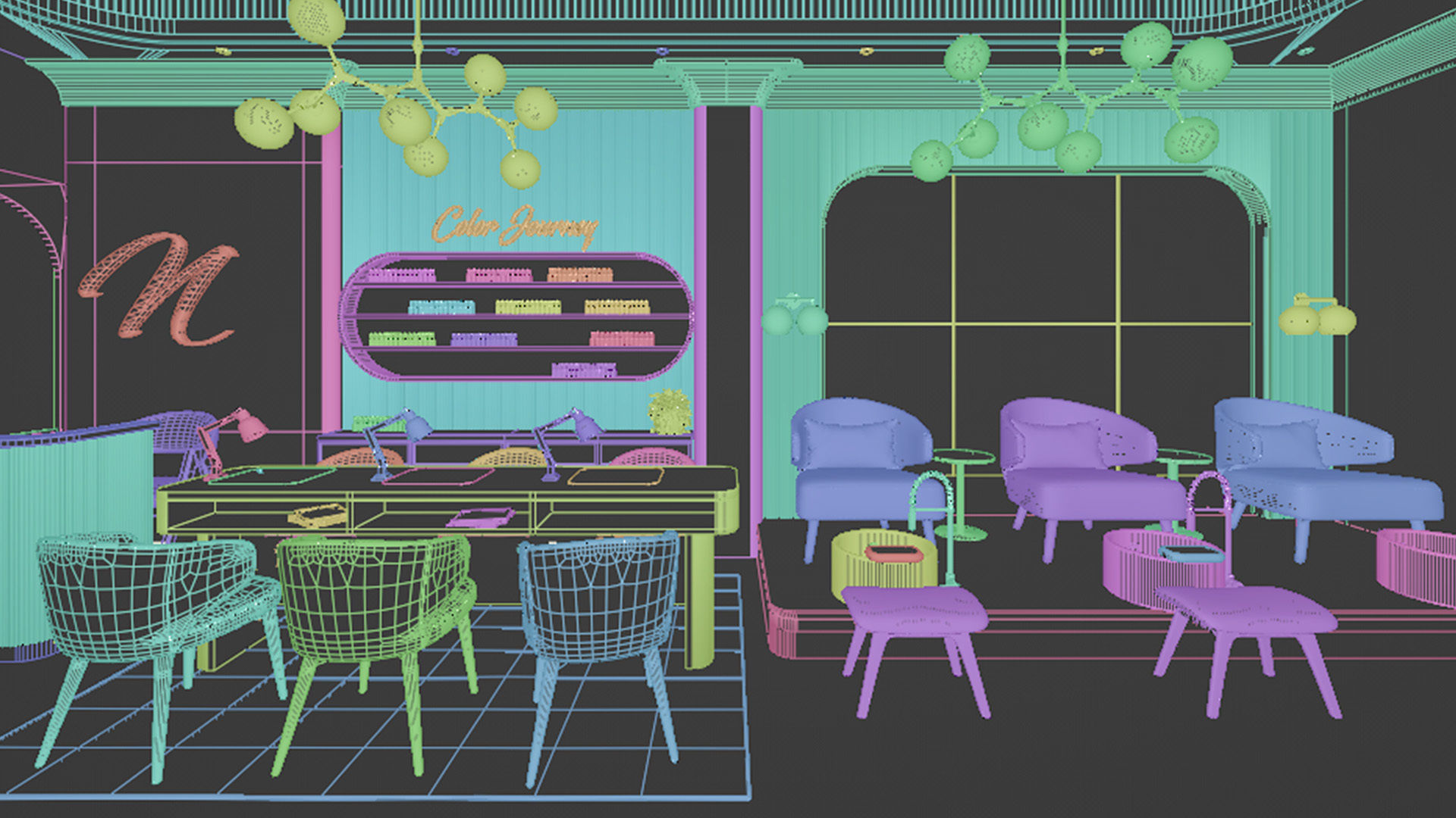 Nail Salon - Maximalist Blend-Fbx-Obj 3D model_8