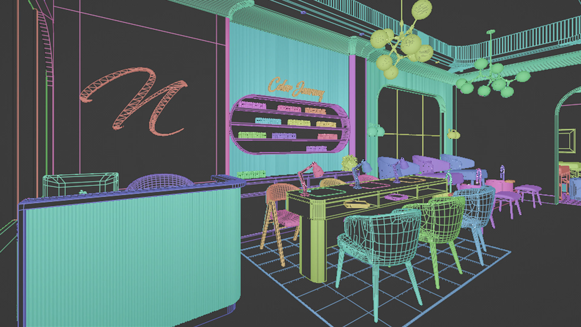 Nail Salon - Maximalist Blend-Fbx-Obj 3D model_6