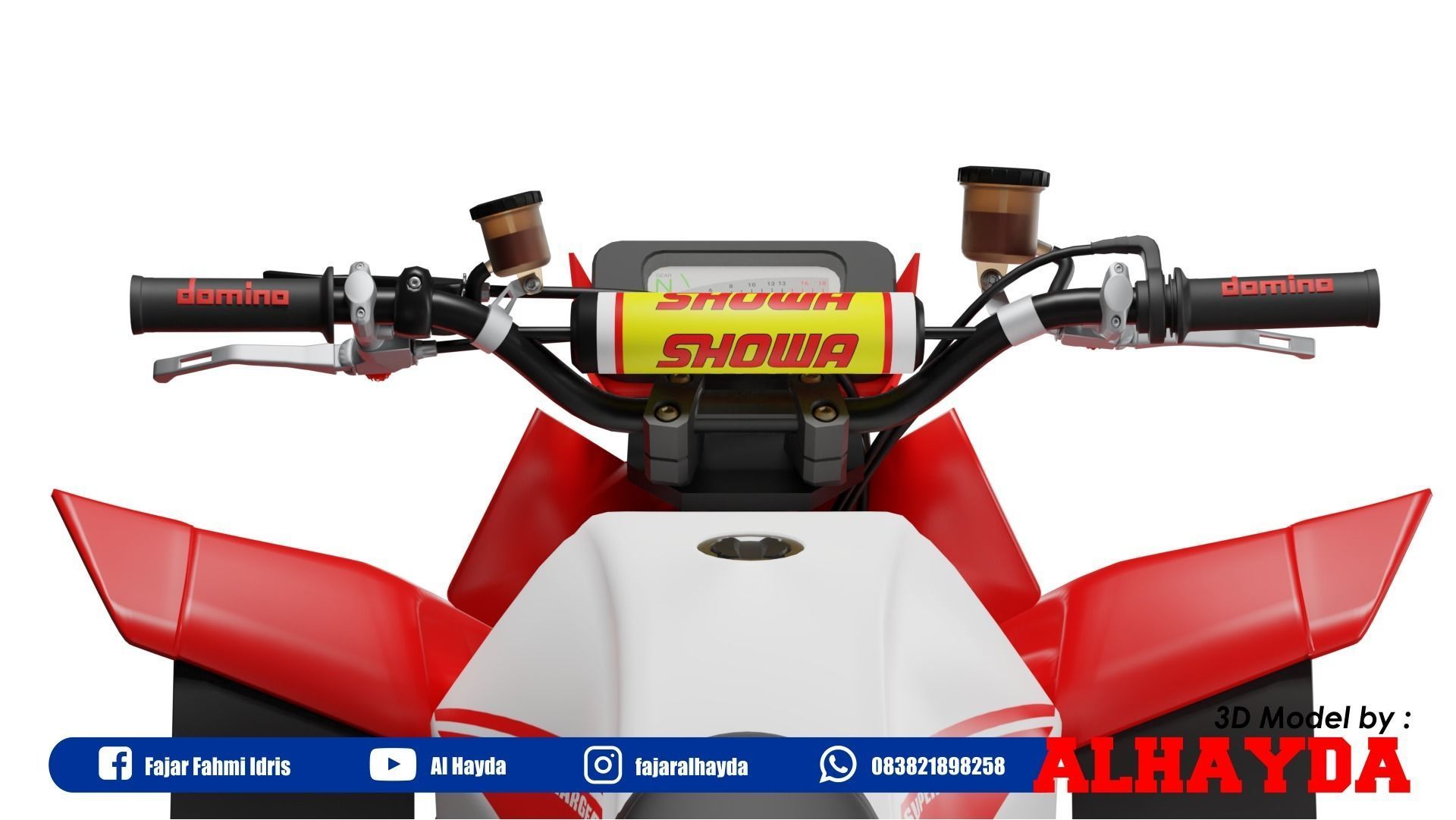 ATV Quad-bike Low-poly 3D model_9