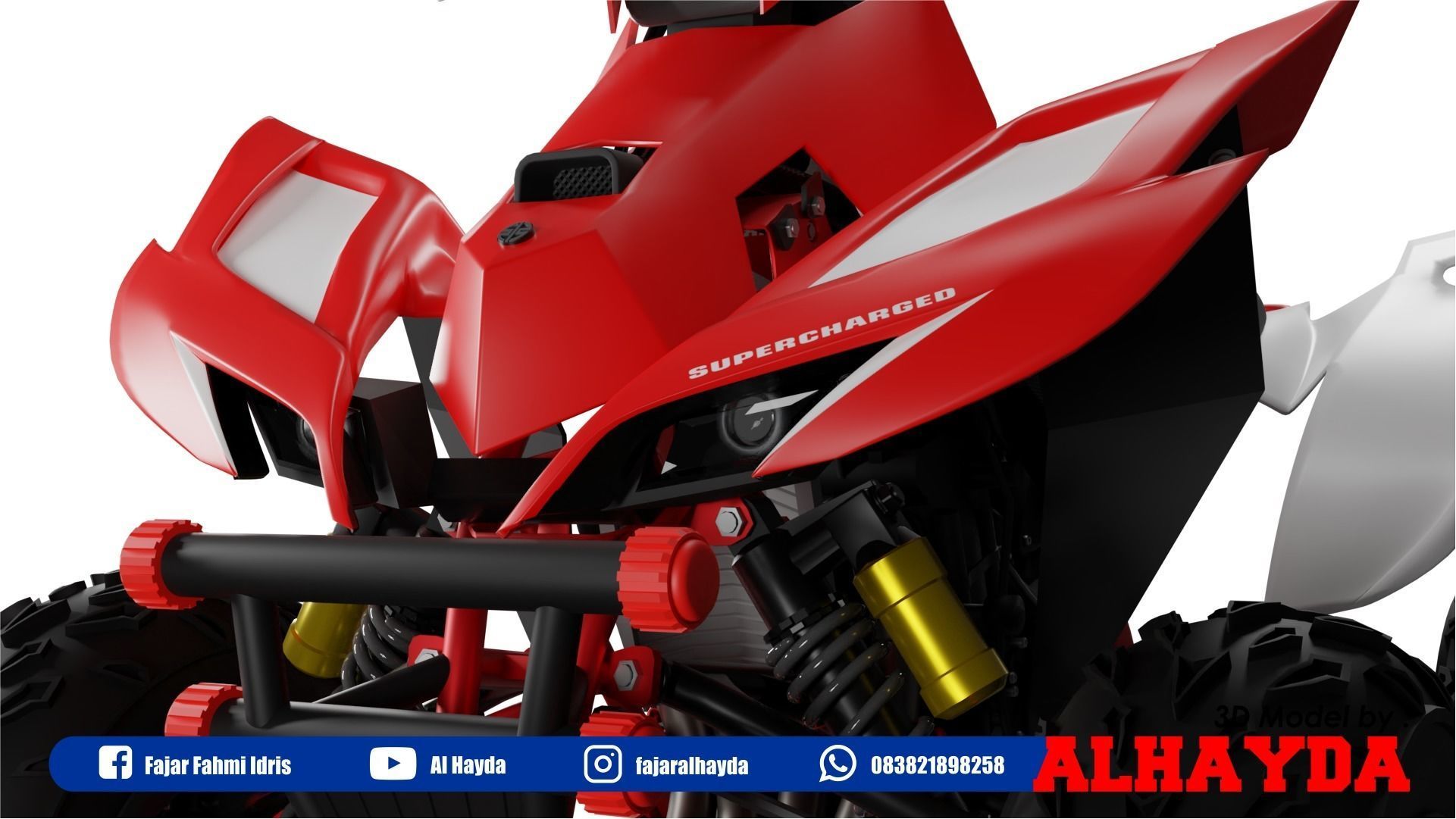 ATV Quad-bike Low-poly 3D model_5