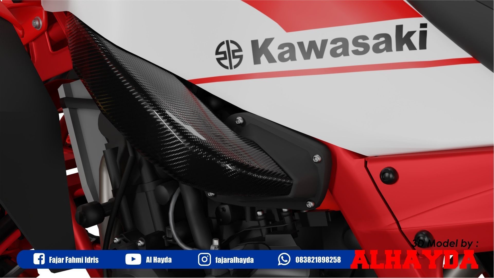 ATV Quad-bike Low-poly 3D model_6