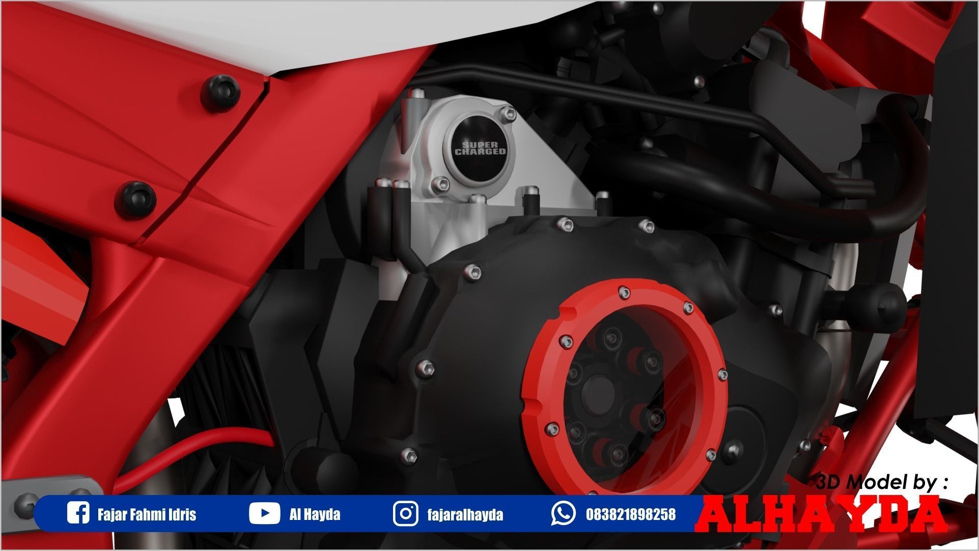 ATV Quad-bike Low-poly 3D model_7