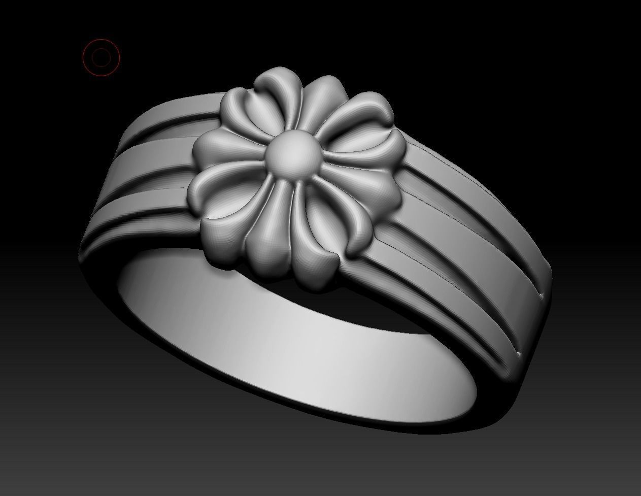 Chrome hearts ring full size 3D print model_1