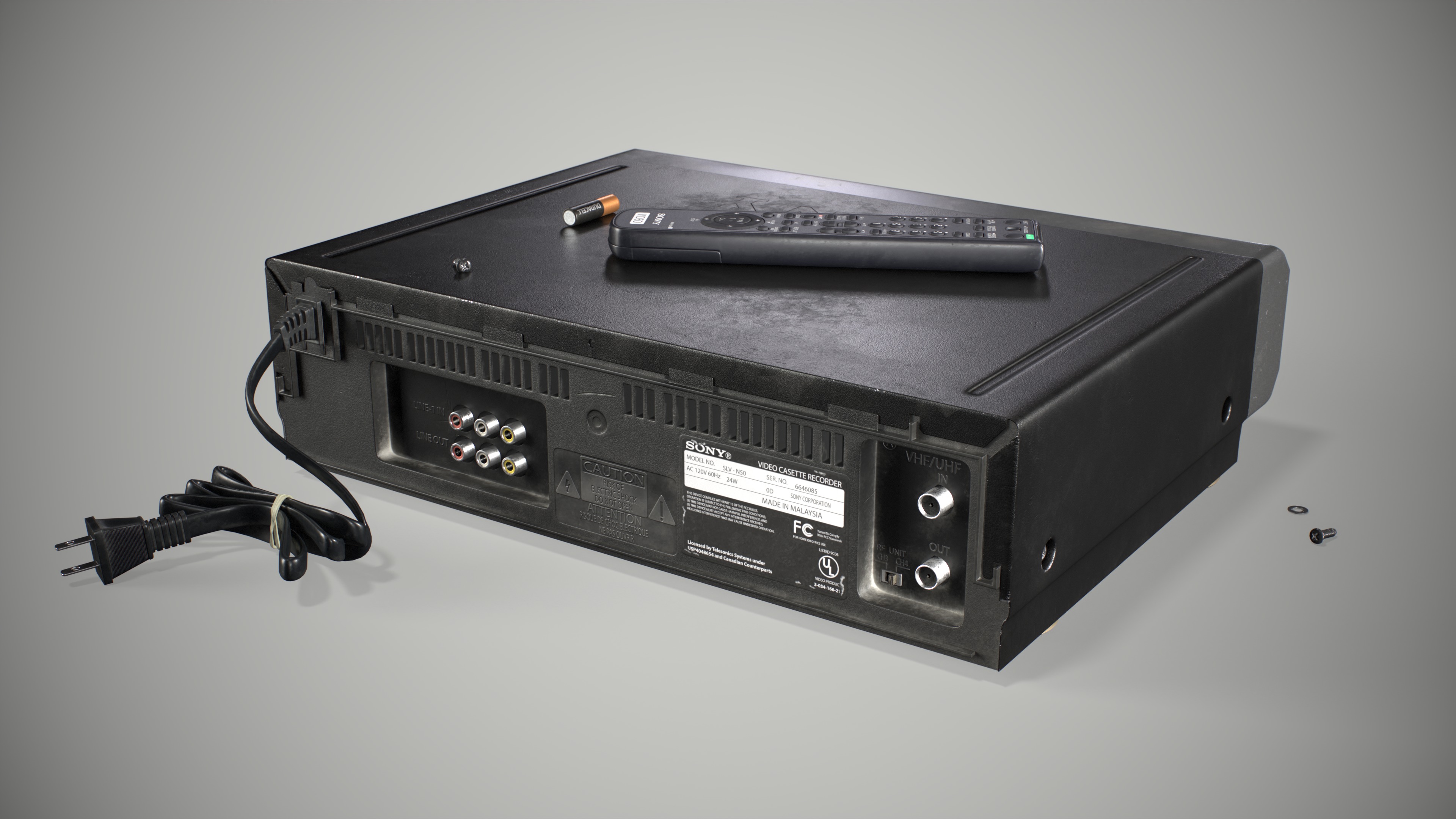 VHS VCR Low-poly 3D model_2
