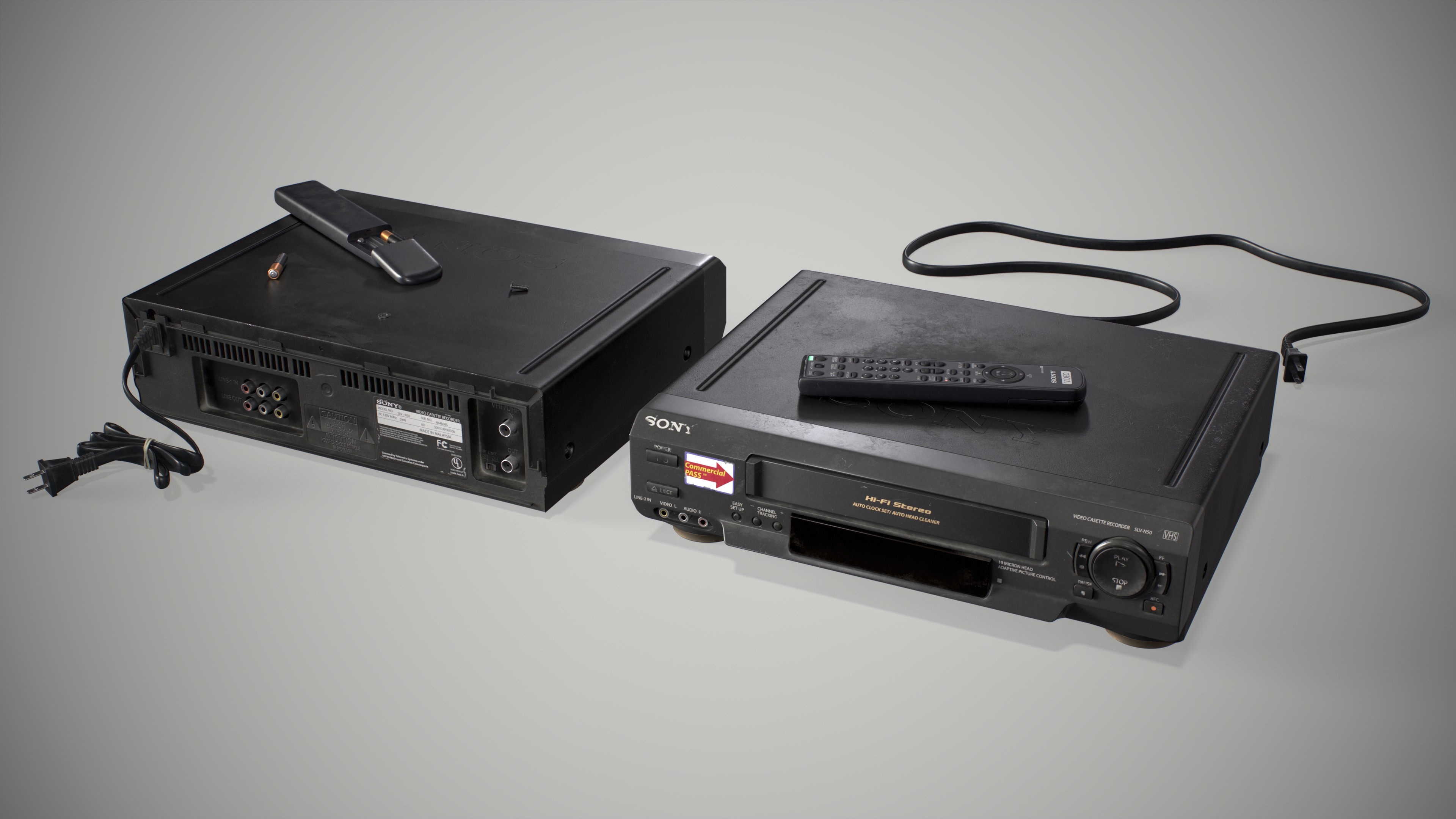 VHS VCR Low-poly 3D model_3