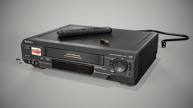 VHS VCR Low-poly 3D model