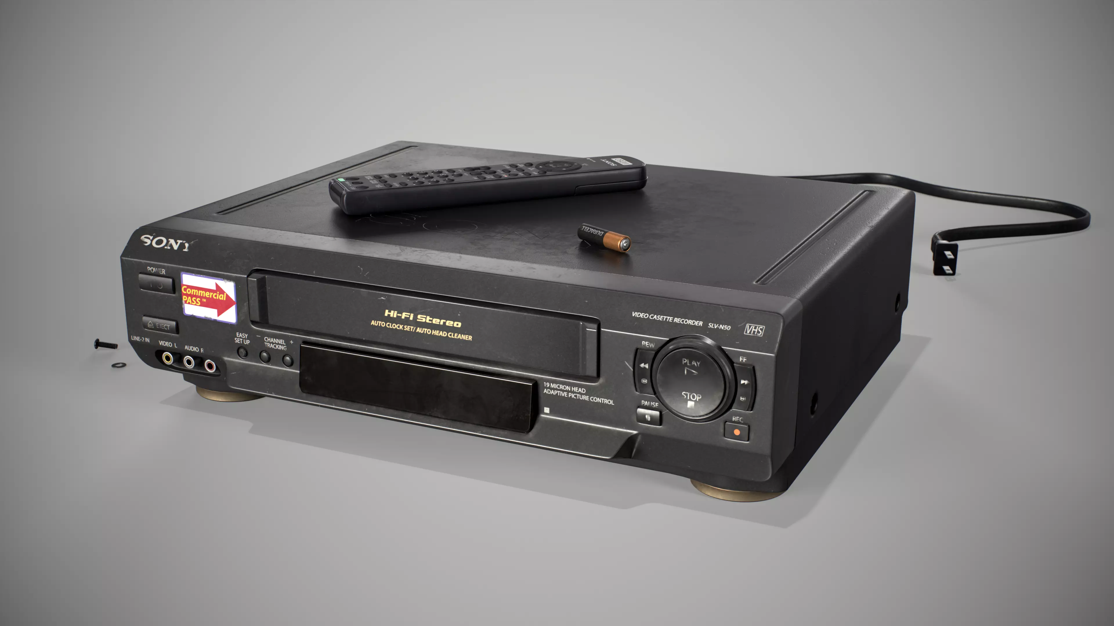 VHS VCR Low-poly 3D model_0
