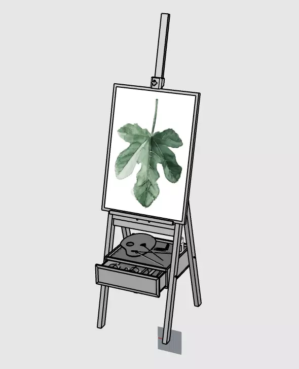 The Easel 3D model_0