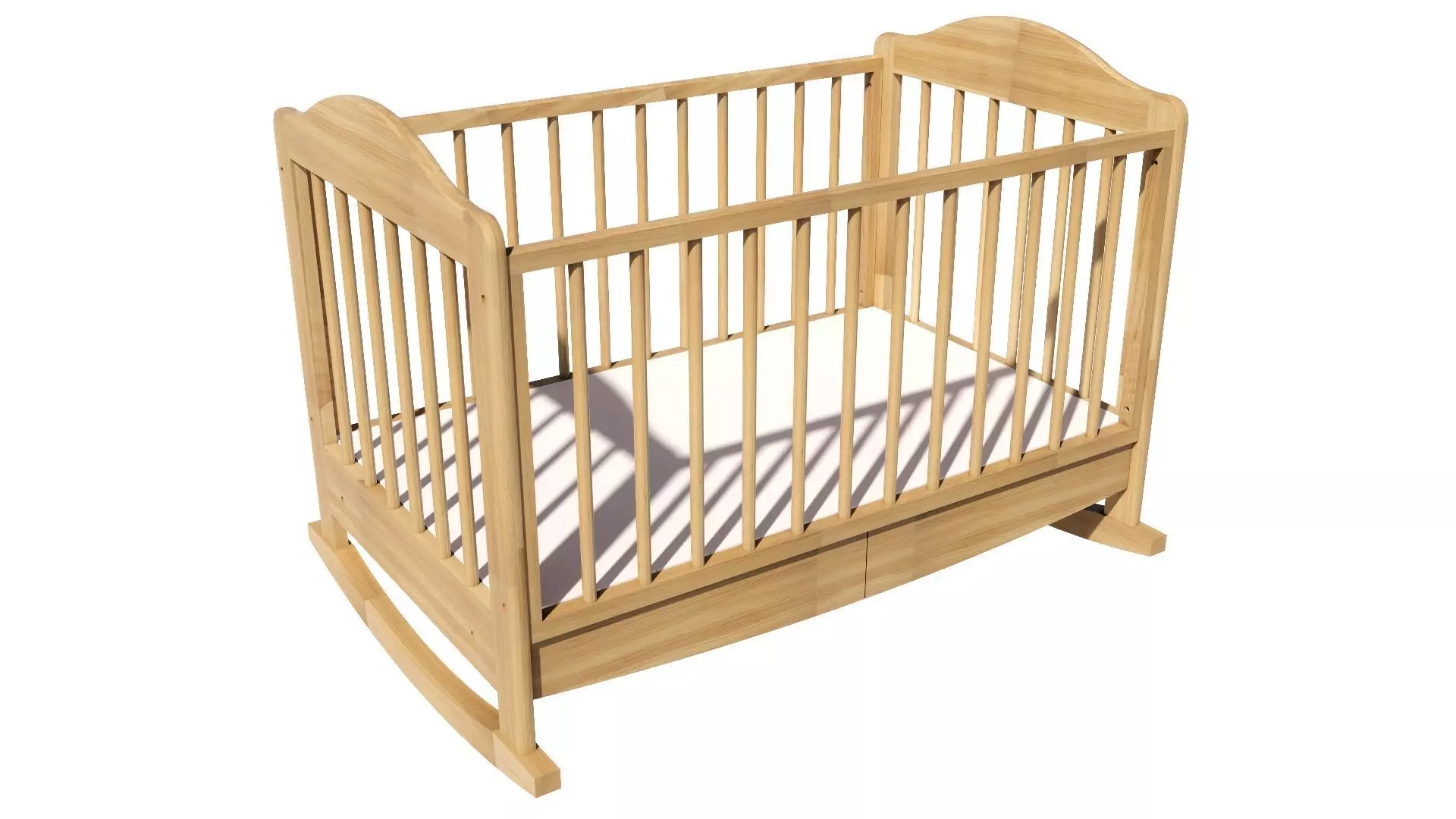 baby bed 3D model_0