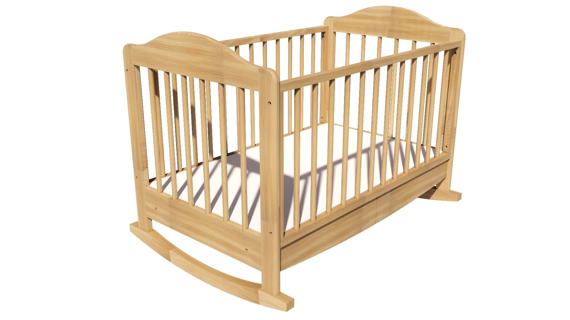 baby bed 3D model_4