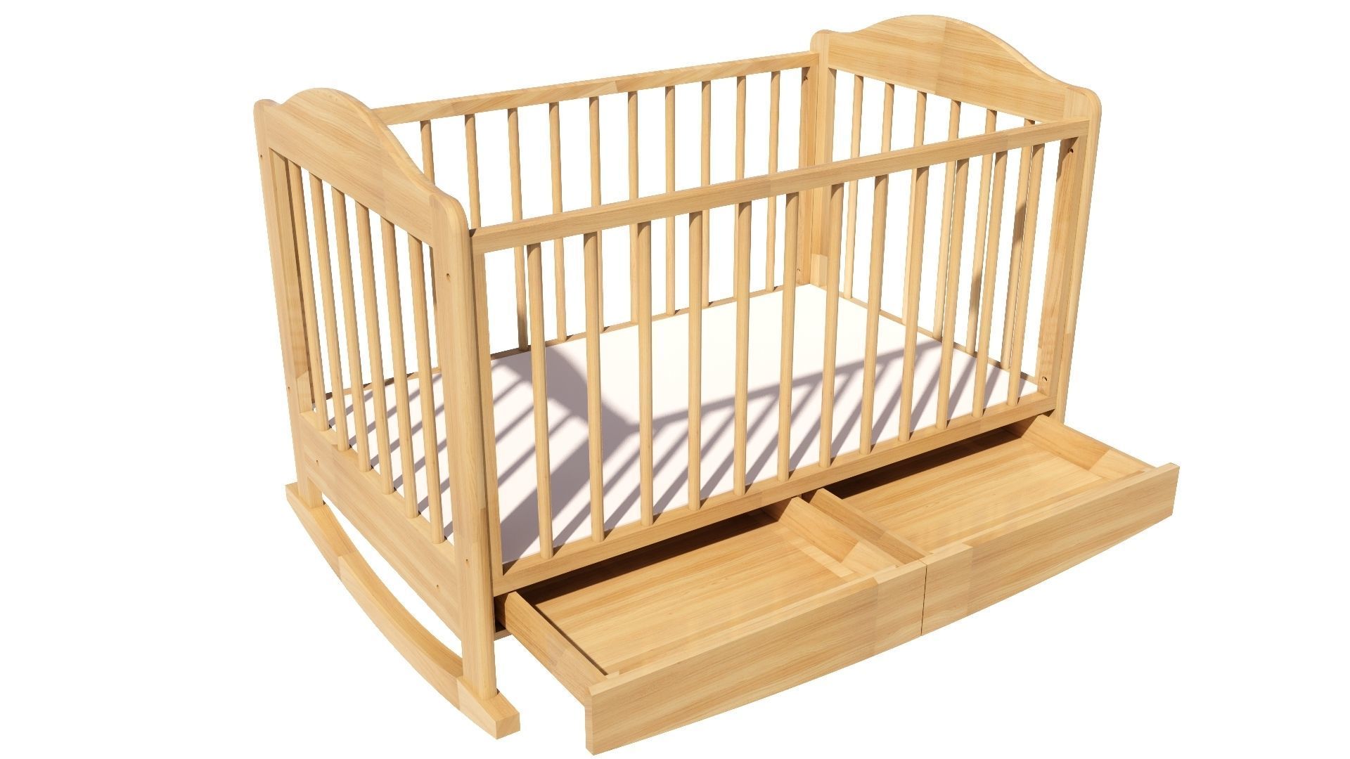 baby bed 3D model_5